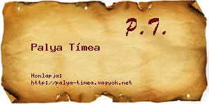 Palya Tímea névjegykártya