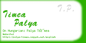 timea palya business card